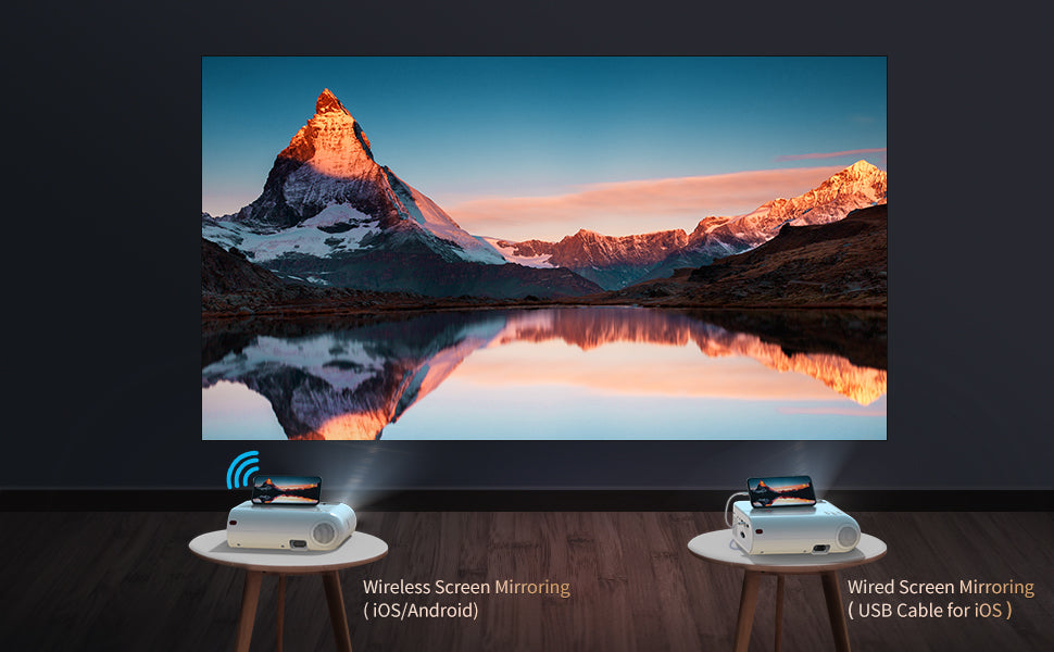 V2 WiFi Mini Projector 6000 Lux