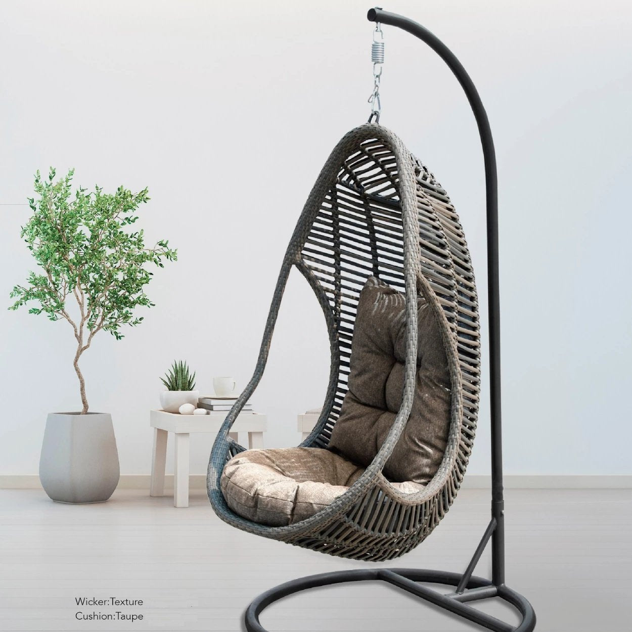 wicker handing egg chair