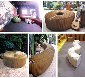 Folding Paper Stool Sofa Chair Kraft Paper Relaxing Foot Stool