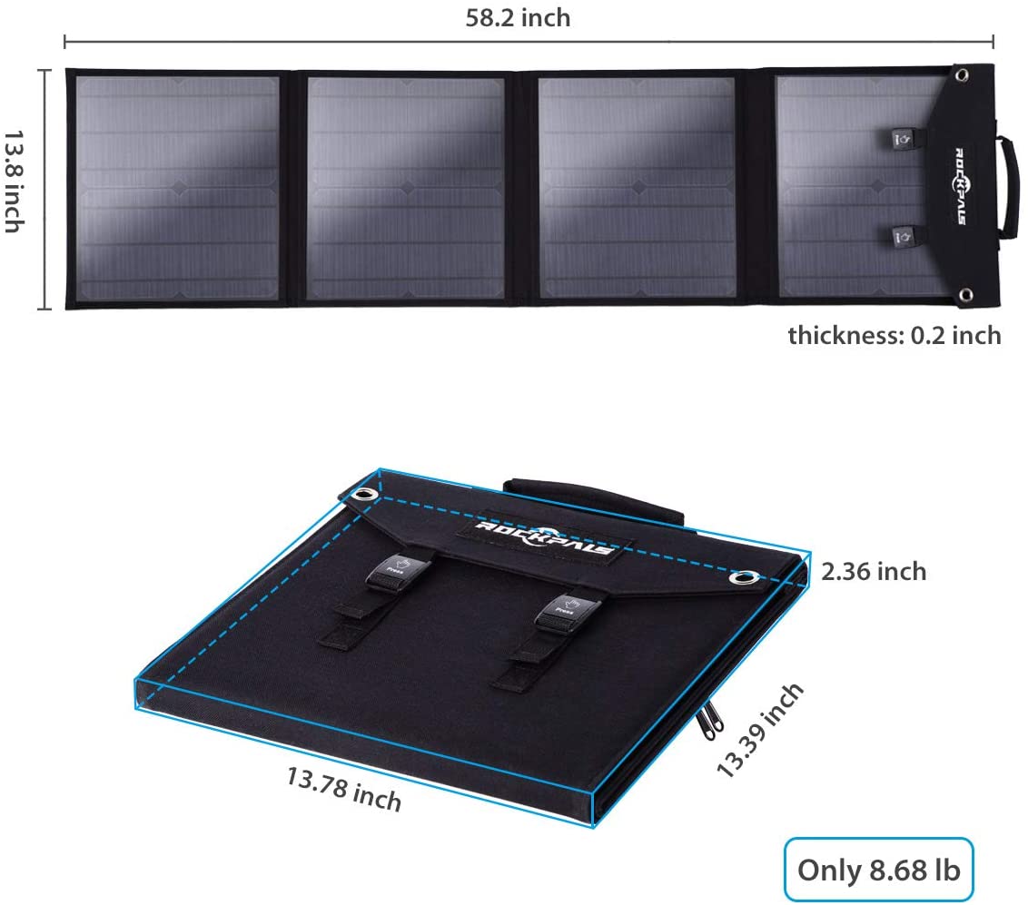 Foldable Solar Charger With 250-Watt Solar Generator