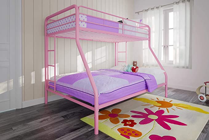 Twin-Over-Full Bunk Bed(Pink)