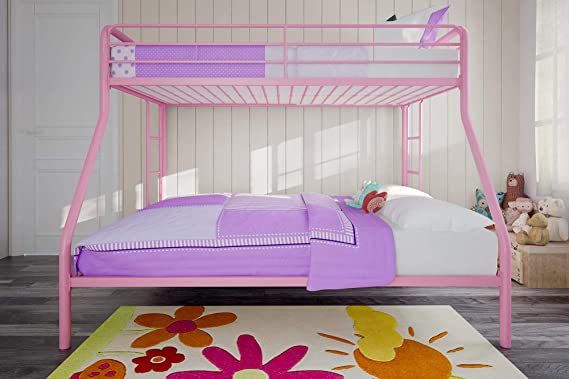 Twin-Over-Full Bunk Bed(Pink)