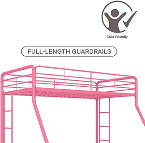 Twin-Over-Full Bunk Bed(Pink)