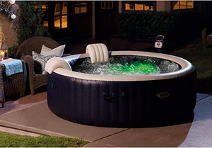 Inflatable portable round hot tub