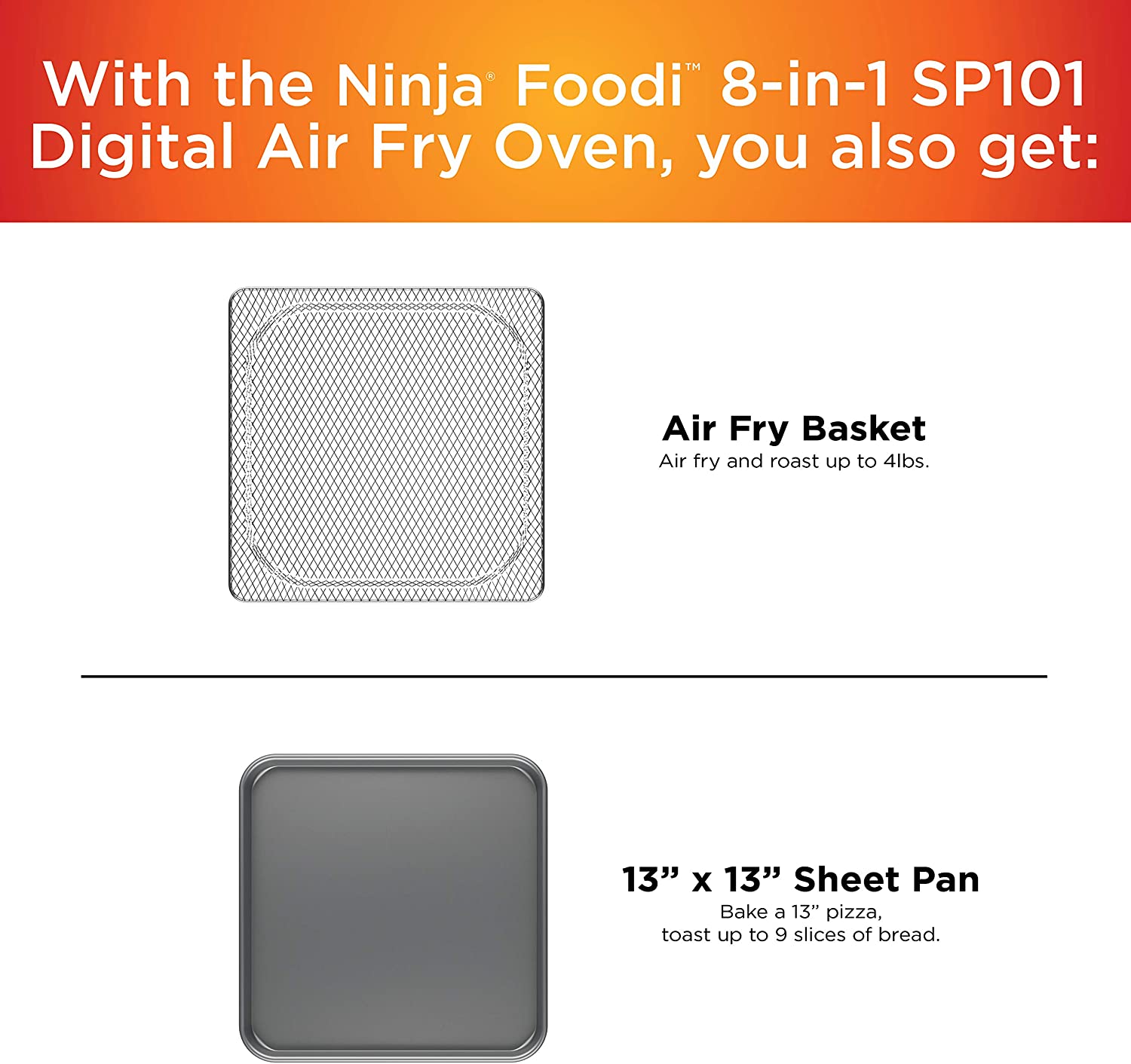 8-in-1 Digital Air Fry | Large Toaster Oven