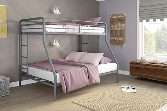 Twin-Over-Full Bunk Bed(Silver)