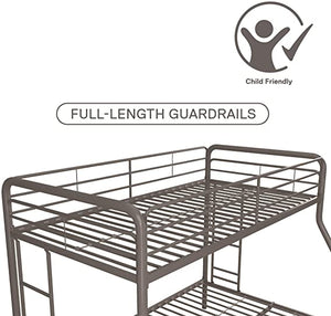 Twin-Over-Full Bunk Bed(Silver)