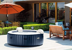 Inflatable portable round hot tub