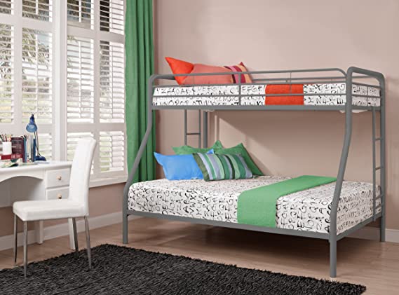 Twin-Over-Full Bunk Bed(Silver)