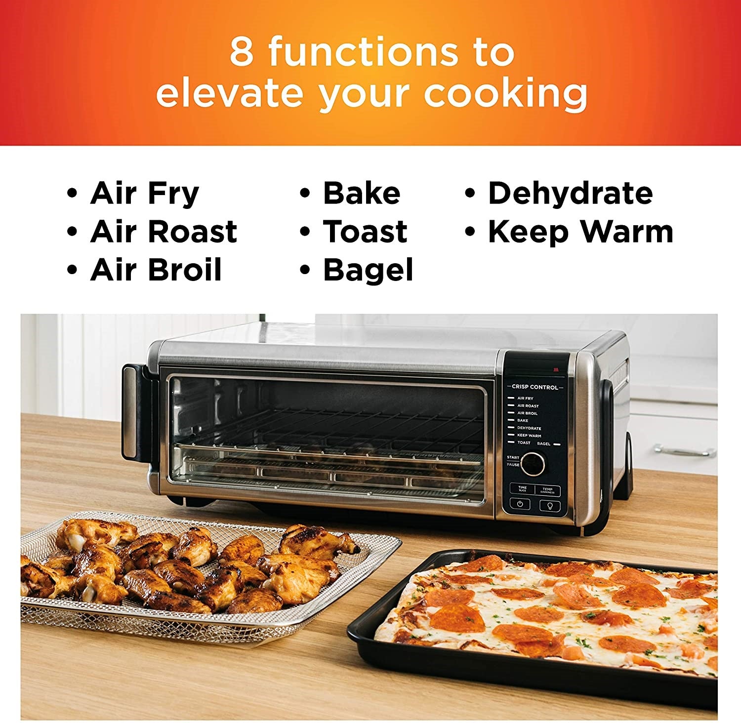 8-in-1 Digital Air Fry | Large Toaster Oven