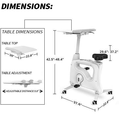 Adjustable Exercise Bike Desk