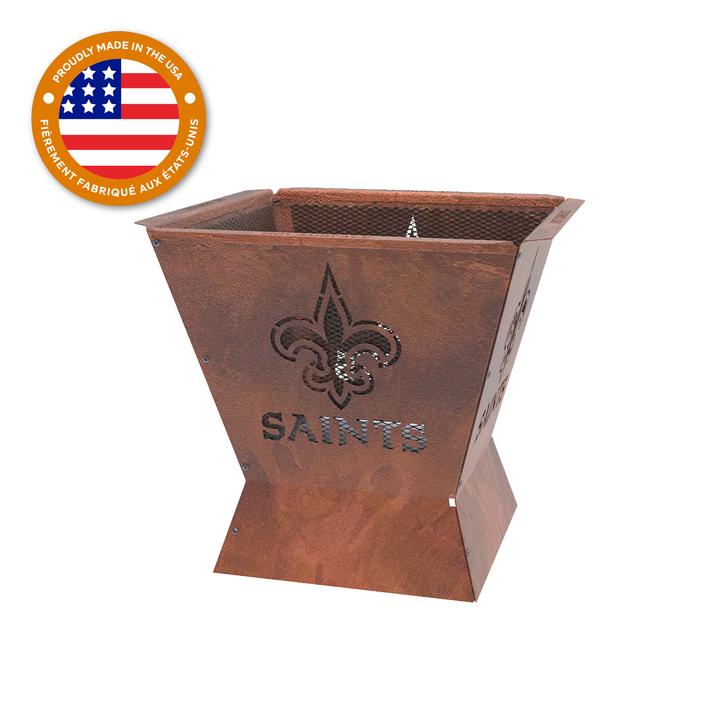 New Orleans Saints Badlands 29.5 in. Square Fire Pit