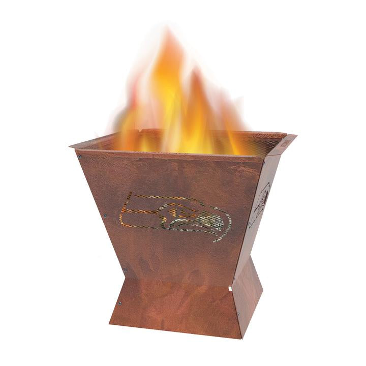 Seattle Seahawks Badlands 29.5 in. Square Fire Pit