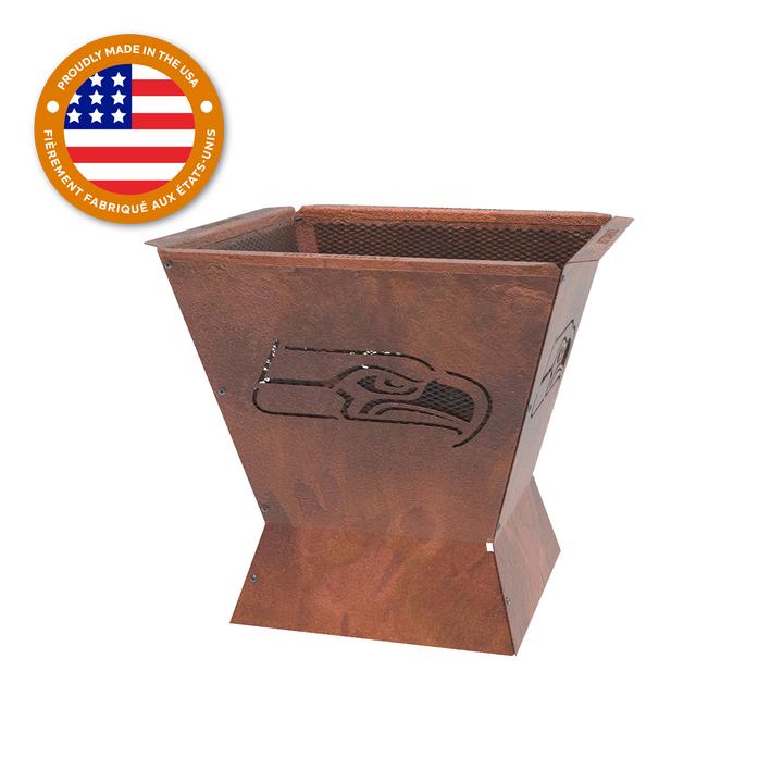 Seattle Seahawks Badlands 29.5 in. Square Fire Pit