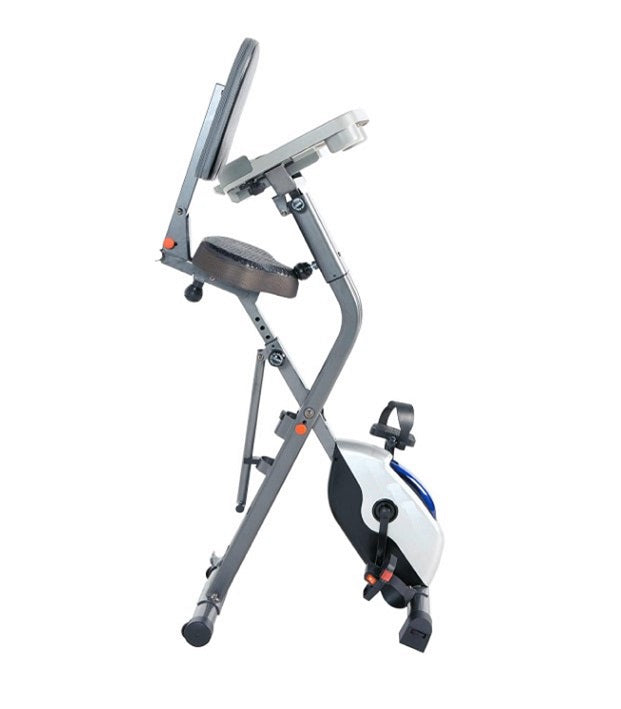 Adjustable Desk Folding Exercise Bike with Pulse