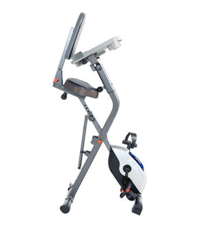 Adjustable Desk Folding Exercise Bike with Pulse