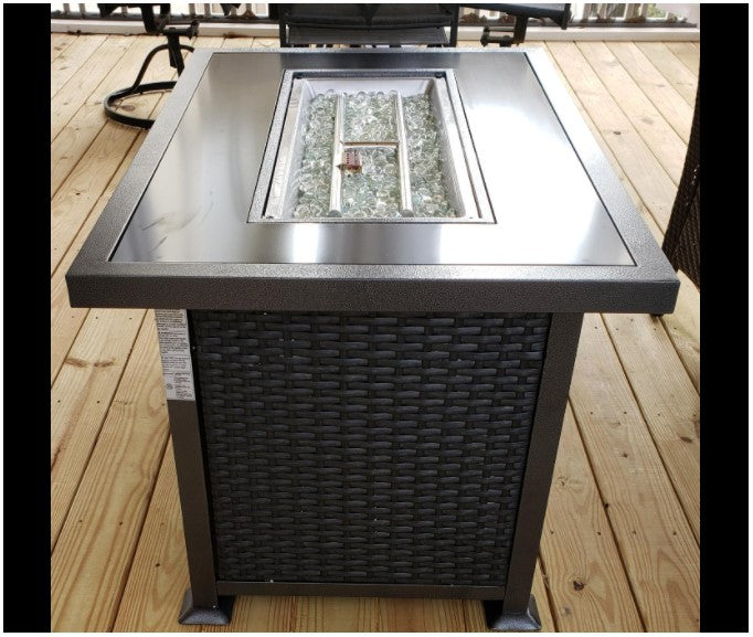 50,000 BTU Auto-Ignition Outdoor Propane Gas Fire Pit Table