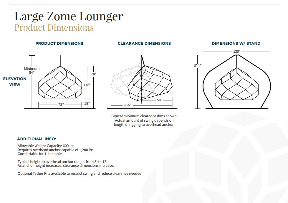 LARGE ZOME LOUNGER