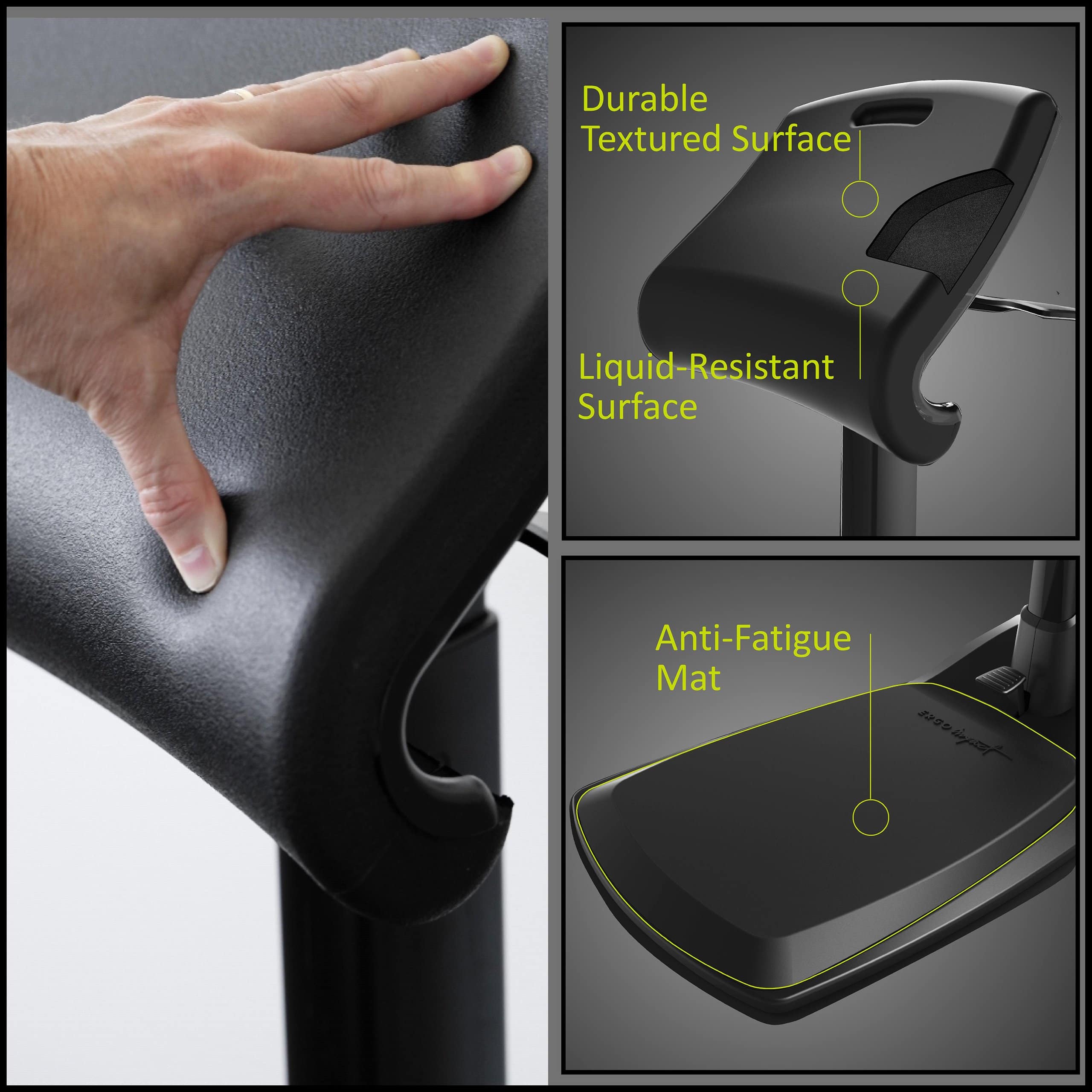 LeanRite seat and anti fatigue mat detail