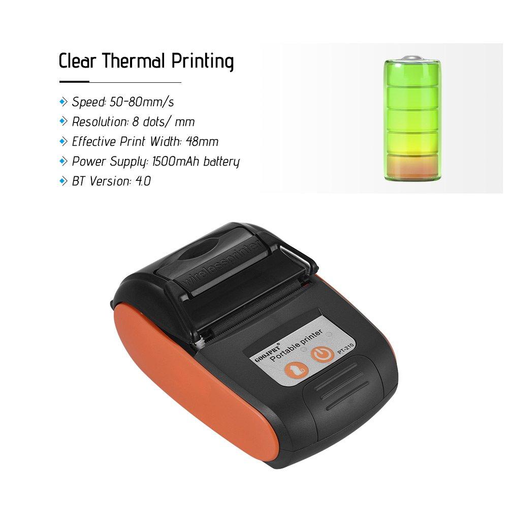 Wireless Thermal Receipt Printer (Free 3 Rolls Thermal Paper, Free Leather Case)