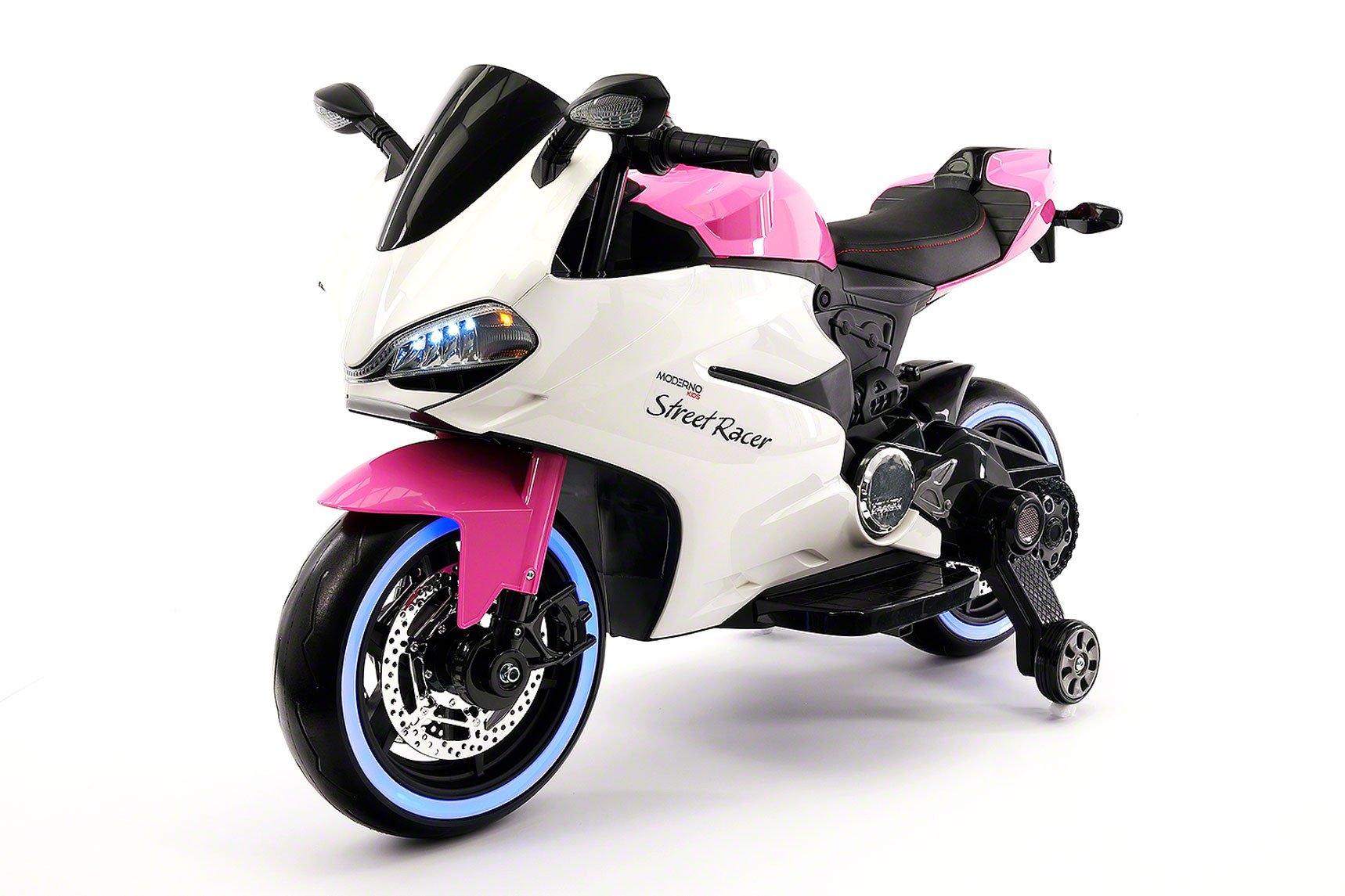 Moderno Kids Street Racer 12V Electric Kids Ride-On Motorcycle | Pink