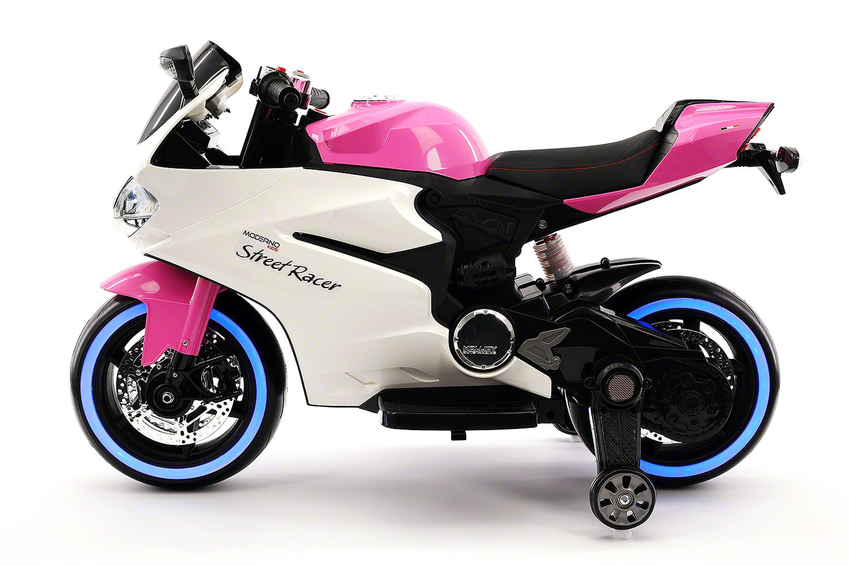 Moderno Kids Street Racer 12V Electric Kids Ride-On Motorcycle | Pink