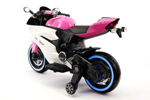 Moderno Kids Street Racer 12V Electric Kids Ride-On Motorcycle | Pink