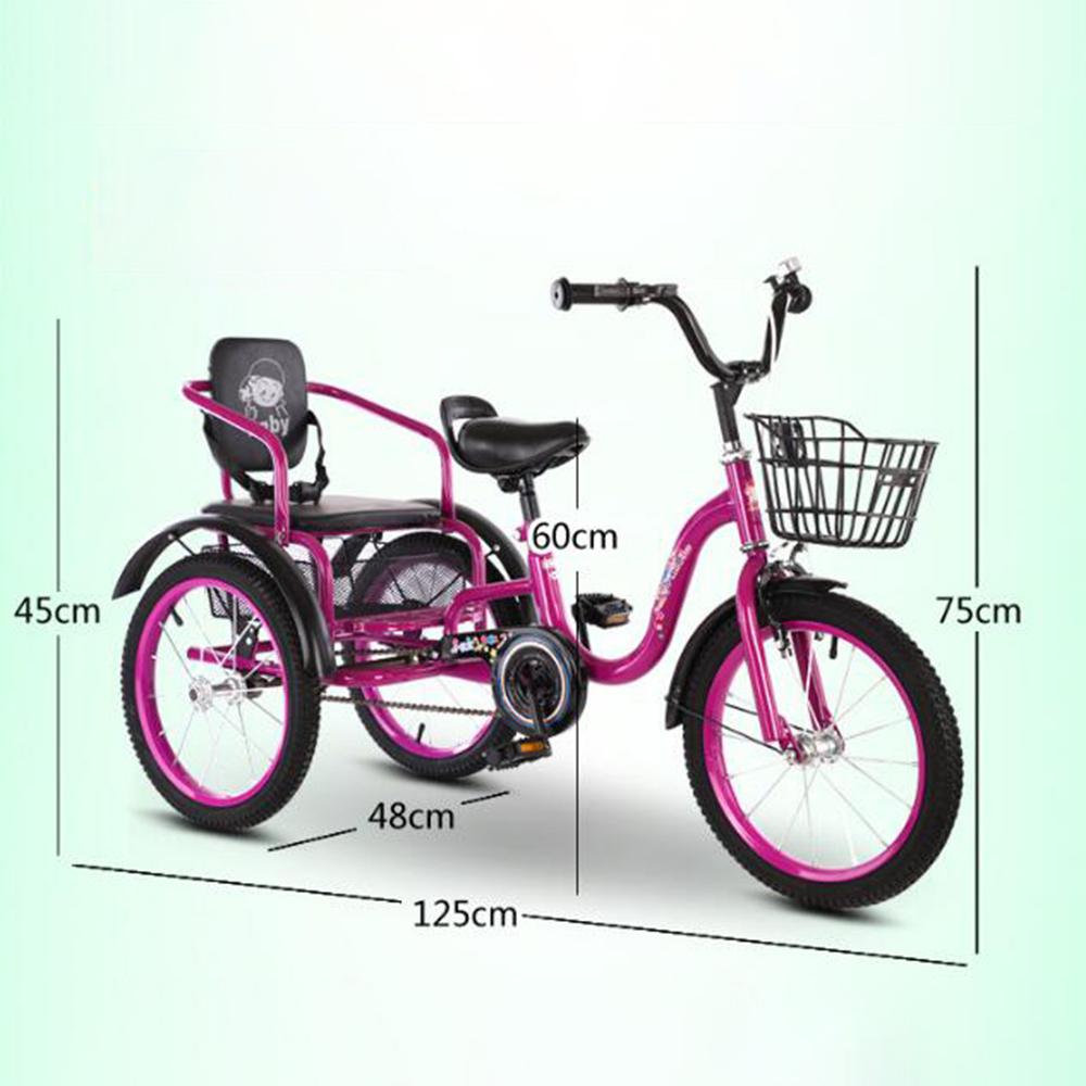 Suremoda Kids Three Wheel Bikes Trike With Comfortable Carbon Steel Frame Cruiser Bike For Best Kid Gifts
