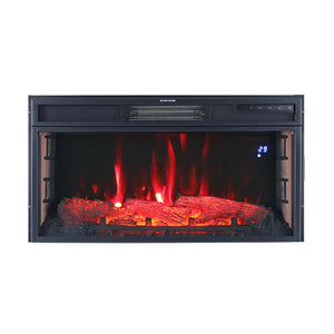 Electric Digital 7Flame LED Fireplace Wall Inset Fire Heater Stove w/Remote Wifi