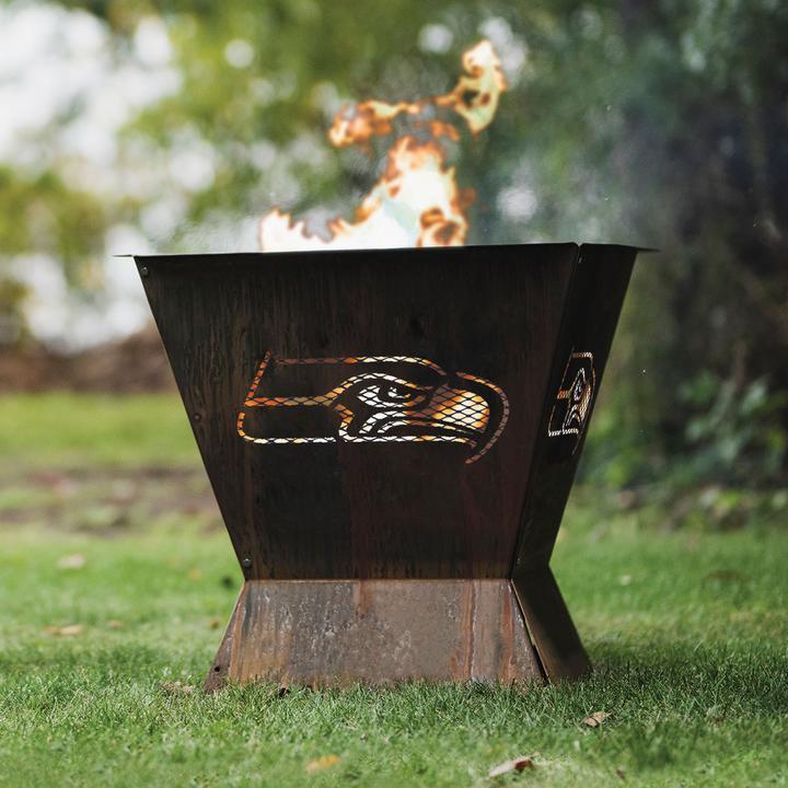 Seattle Seahawks Badlands 29.5 in. Square Fire Pit