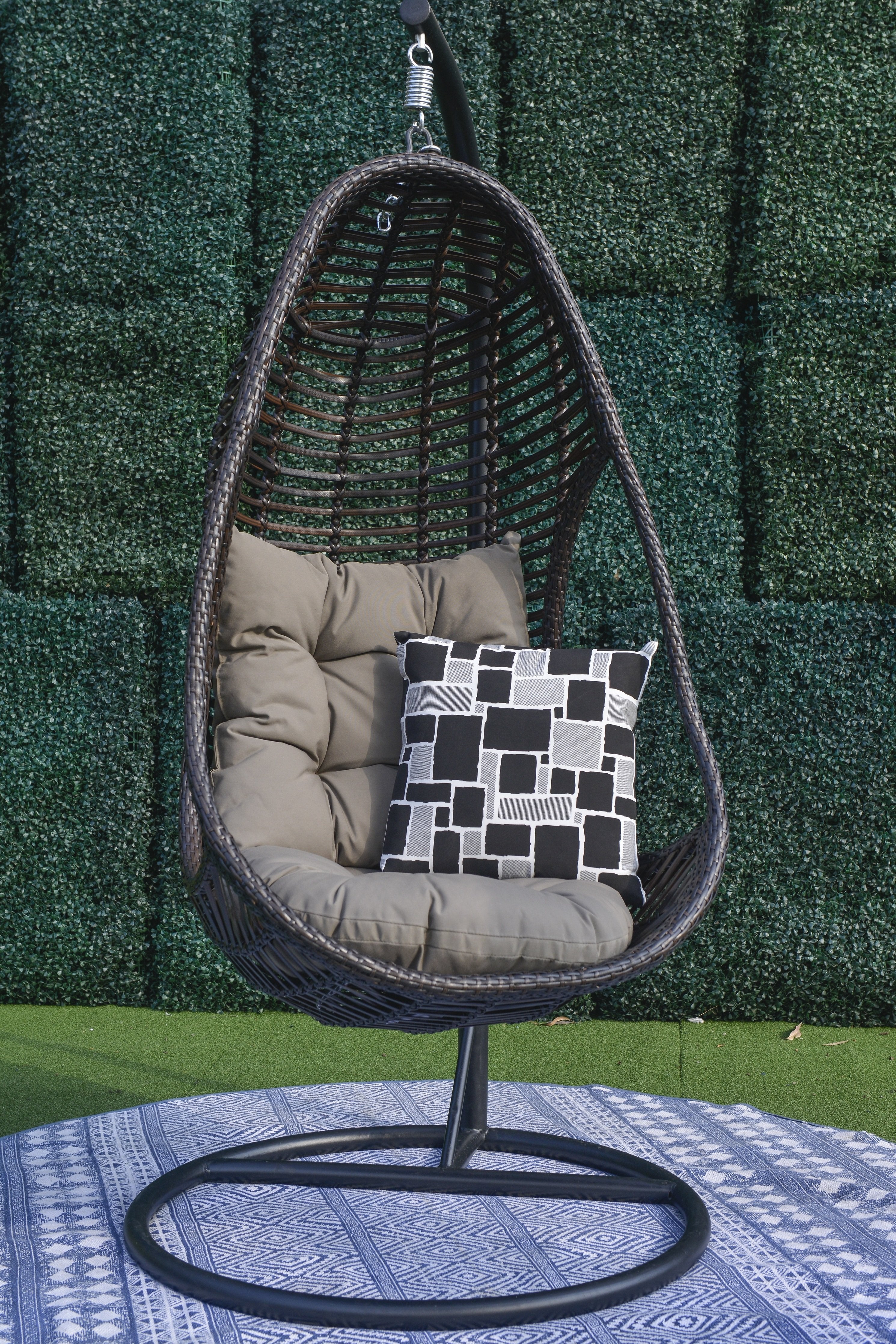 Canna Premium PE® Wicker Hanging Egg Chair HANGING EGG Nest - OSMEN OUTDOOR FURNITURE-Sydney Metro Free Delivery