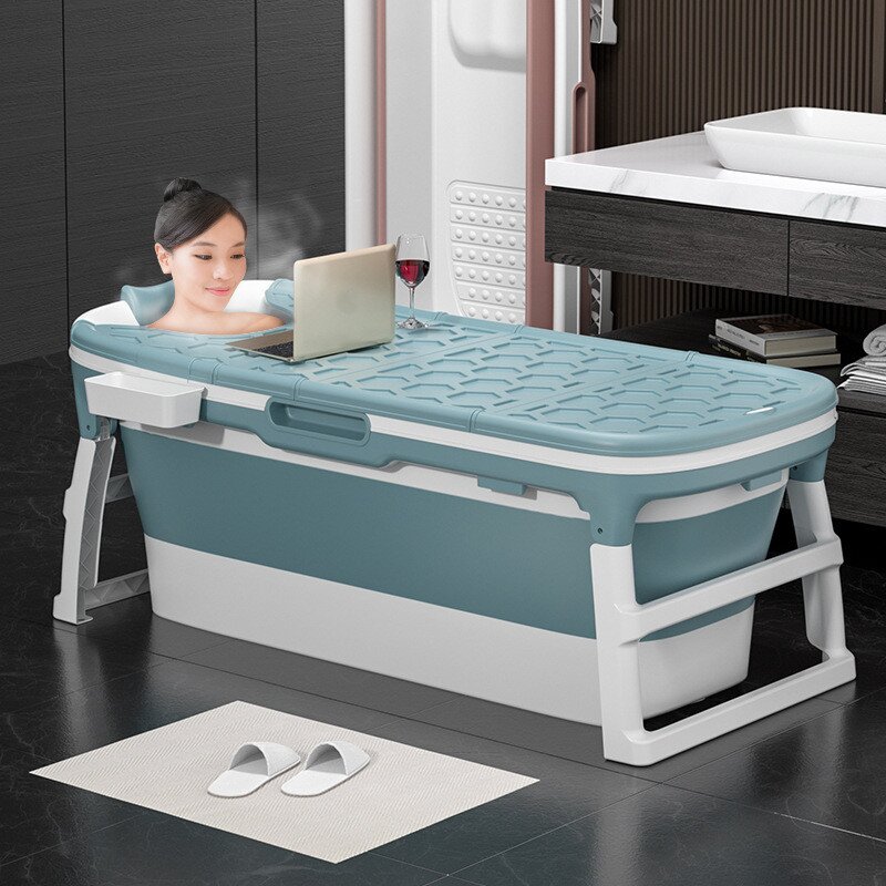 1.38m Large Bathtub Adult Children's Folding Massage Tub